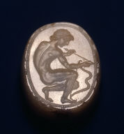 Scaraboid with an archer testing an arrow