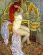 Nude Seated at Her Dressing Table