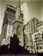 Rockefeller Center, Collegiate Church of St. Nicholas in Foreground, from the series Changing NewYork