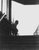 Woman Resting, Subway Entrance, New York