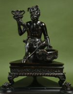 Satyr with Inkstand and Candlestick