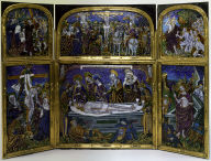 Limoges Painted Double Triptych: Six Scenes from the Passion
