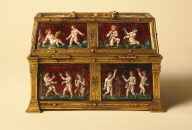 Limoges Painted Enamel Casket: Putti and Mottoes of Courtly Love
