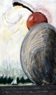View of Spoonbridge and Cherry, with Sailboat and Running Man