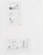 Notebook Page: Shuttlecock Sculpture Studies