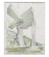 Proposal for a Cathedral in the Form of a Colossal Faucet, Lake Union, Seattle