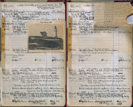 Artist's ledger - Book I: clipping of LIGHT HOUSE HILL hinged to p. 55