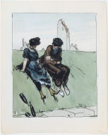 (French Couple on Embankment After Albert Guillaume)