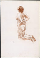 (kneeling nude)