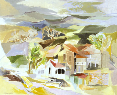 LANDSCAPE OF BOERNE, TEXAS BY FORT WORTH ARTIST CYNTHIA BRANTS (1952)