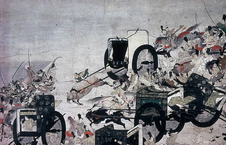 Night Attack on the Sanjo Palace, from the Illustrated Scrolls of the Ev