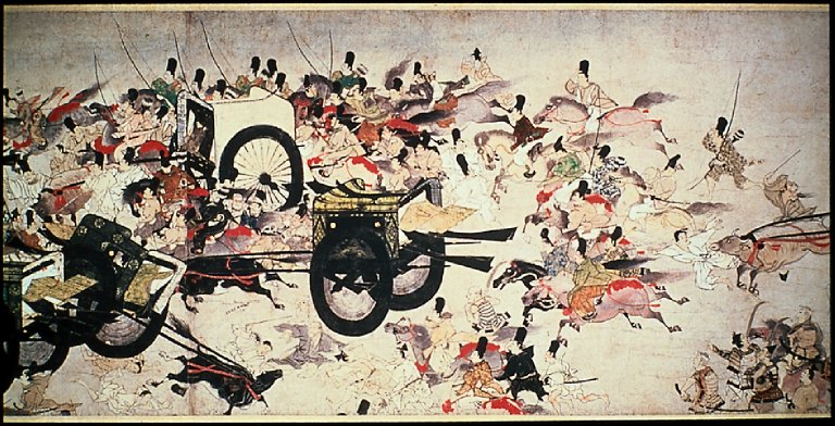 Night Attack on the Sanjo Palace, from the Illustrated Scrolls of the Ev