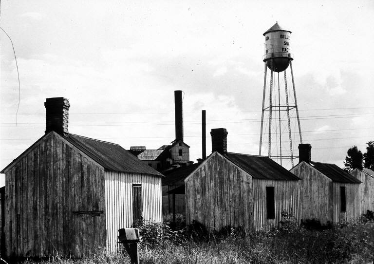 Workers' houses at the Billeaud Sugar Factory at Broussard, Louisiana